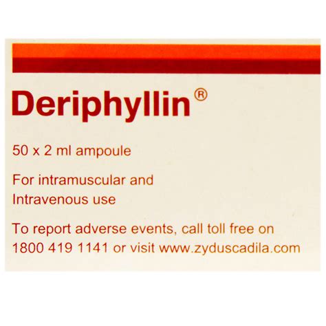 Deriphyllin Injection 10X2 ml Price, Uses, Side Effects, Composition - Apollo Pharmacy