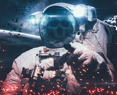 Wallpaper : astronaut, skull 3000x2432 - HonourWallbase - 1564847 - HD ...