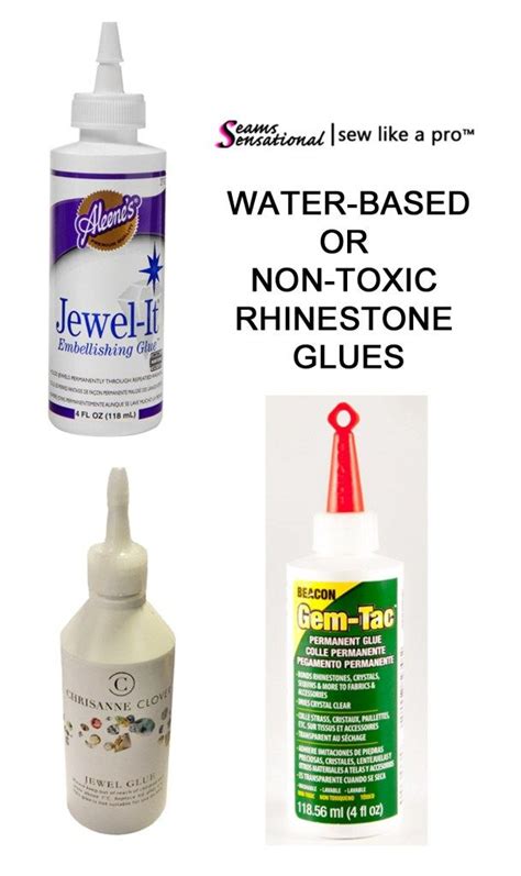 Non-toxic, water-based glues are a great option for gluing rhinestones ...