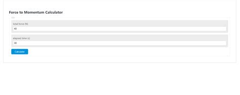 Force to Momentum Calculator - Calculator Academy