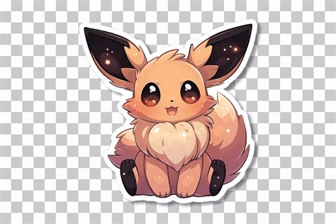 Cute Eevee Pokemon Sticker - Free Pokemon PNG Stickers