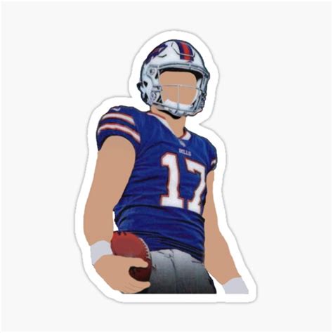 "Josh allen Buffalo bills, cartoon faceless" Sticker for Sale by Th3 ...