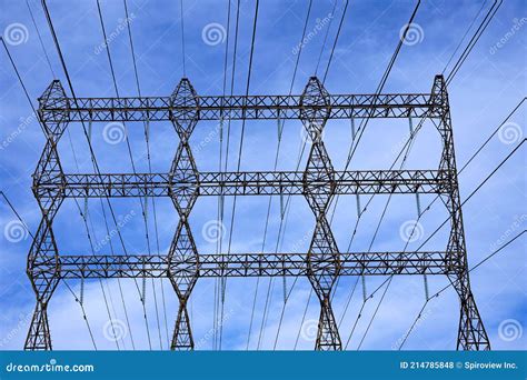 Electricity Transmission Lines Stock Photo - Image of transmission, wire: 214785848