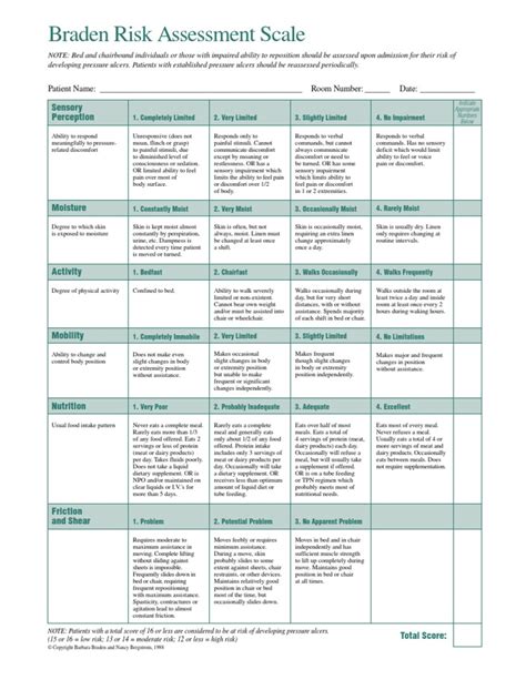 Braden Scale | PDF | Eating | Pain