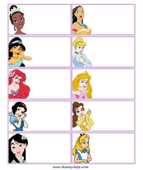 Disney+Princess+Name+Tags+Printable Disney Princess Food, Disney Princess Birthday Party, Disney ...