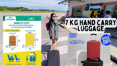 AFFORDABLE CARRY ON LUGGAGE FROM SM | 7 Kilos Hand Carry Luggage | Cebu Pacific Baggage Policy ...