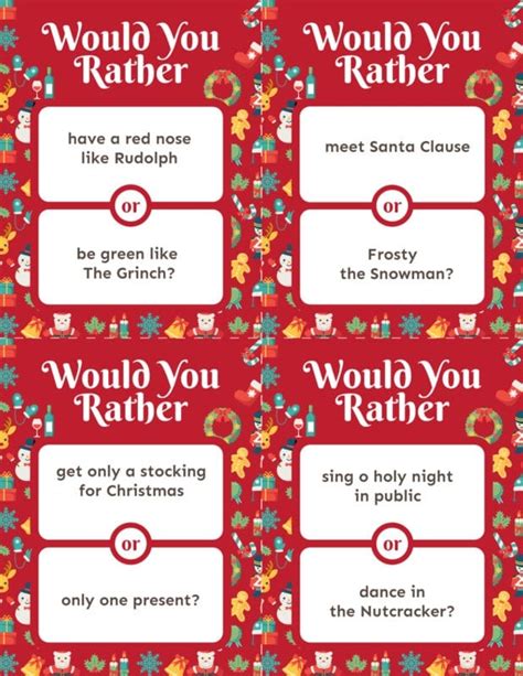 75 Christmas Would You Rather Questions & Game - Play Party Plan