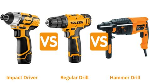 Impact Drill VS Regular Drill VS Hammer Drill