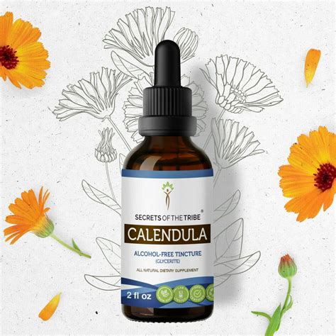 Calendula Tincture Alcohol-FREE Extract,Organic Calendula Officinalis ...