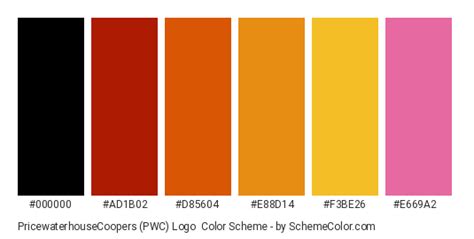 PricewaterhouseCoopers (PWC) Logo Color Scheme » Brand and Logo » SchemeColor.com