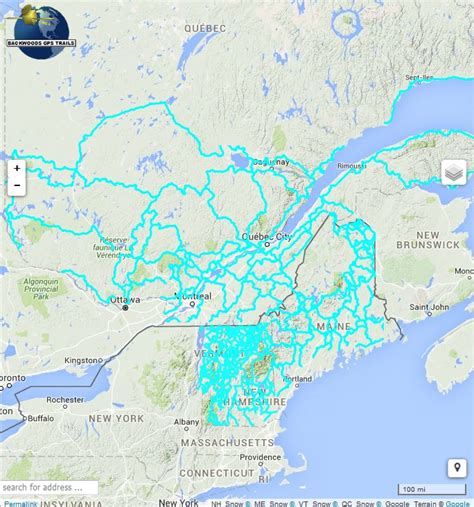 Quebec gps snowmobile trail map : maydyawoolg