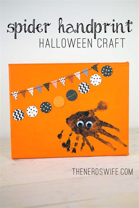 Spider Handprint Halloween Craft