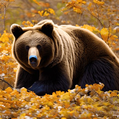 Brown Bear in Hibernation · Creative Fabrica