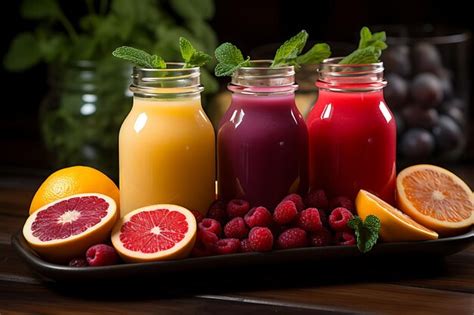 Premium AI Image | Healthy Juices for Life homemade fruit juice