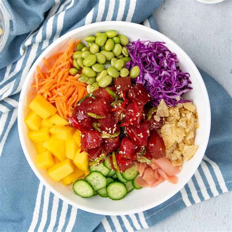 Ahi Tuna Poke Bowl Recipe - The Flavor Bender