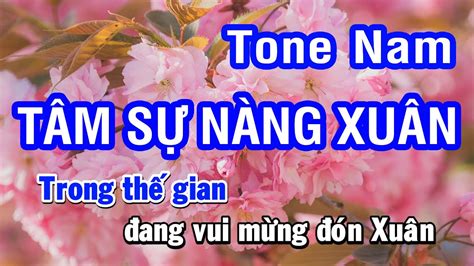 Tâm Sự Nàng Xuân (Karaoke Beat) - Tone Nam (Bbm) | Nhan KTV - YouTube