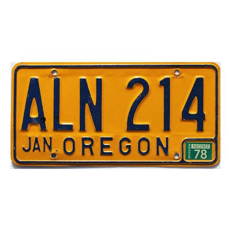 1978 Oregon #ALN-214 | Online License Plate Warehouse