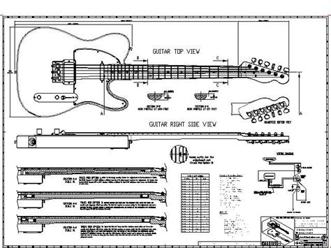 Fender Telecaster Electric Guitar PDF Plans Blueprint - Lonely Star Guitars