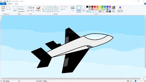 airplane drawing mspaint | mspaint me Hawai jahaj kaise banaye ️🛩🚀 - YouTube