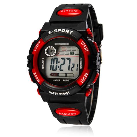 Men Boy Waterproof Date Sport Military Alarm Digital LCD Rubber Watches