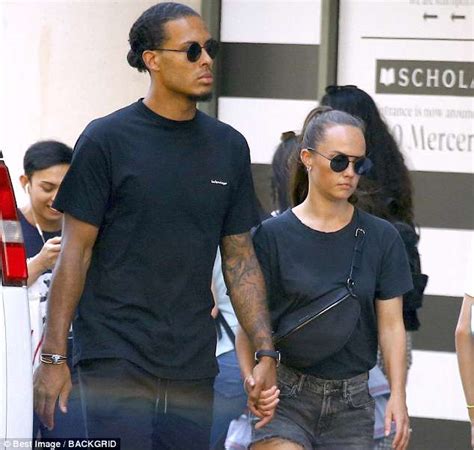 Virgil van Dijk goes shopping with his wife Rike Nooitgedagt in New ...