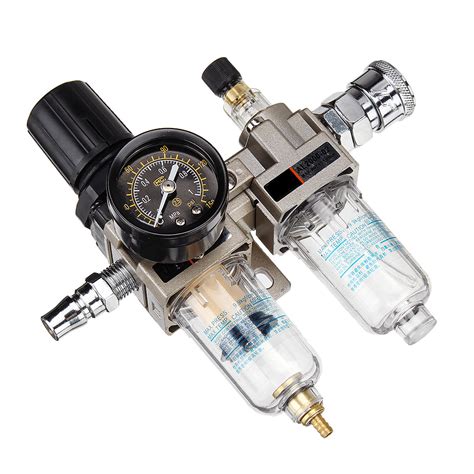 150Psi Manual Pneumatic Air Pressure Filter Regulator Compressor Oil ...