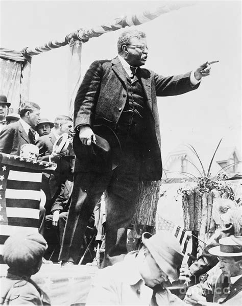 Theodore Roosevelt Giving Speech Photograph by Bettmann