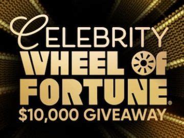 Celebrity Wheel of Fortune $10,000 Giveaway (Puzzle Solution) in 2021 ...