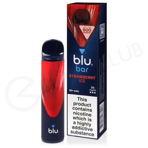 Strawberry Ice Blu Bar Disposable Vape | 3 for £12