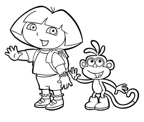 Dora and boots coloring pages to download and print for free