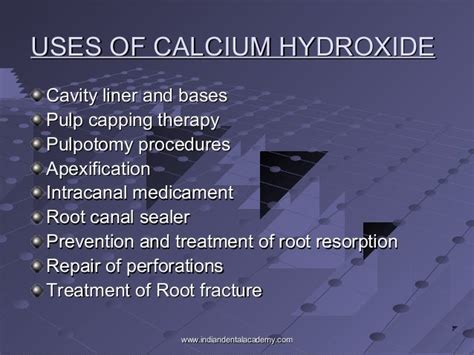 calcium hydroxide / endodontic courses