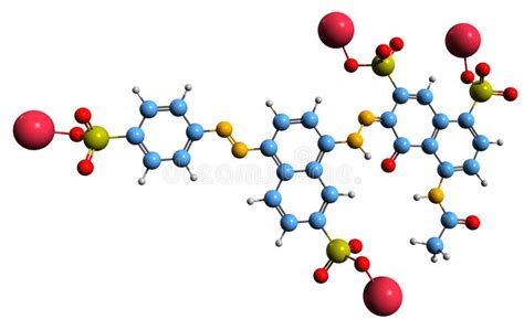 3D Image of Brilliant Blue FCF Skeletal Formula Stock Illustration ...