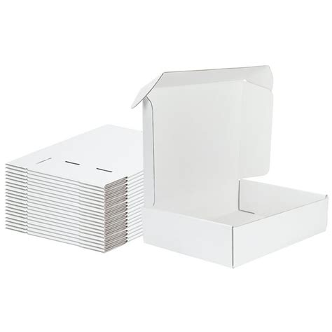 White Shipping Boxes Medium 12x9x3, 20-Pack Corrugated Cardboard Box ...