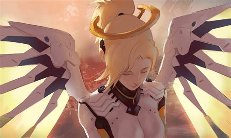 Mercy Overwatch HD Wallpaper by Quentin Lecuiller