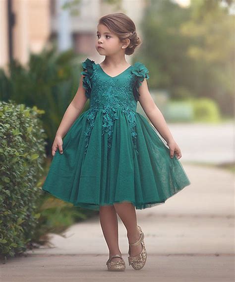 Take a look at this Emerald Green Bianca Dress - Infant, Toddler & Girls today! | Vestido para ...