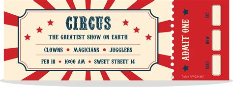 Vintage circus ticket. Admit one coupon. Illustration of a vintage and retro design circus ...