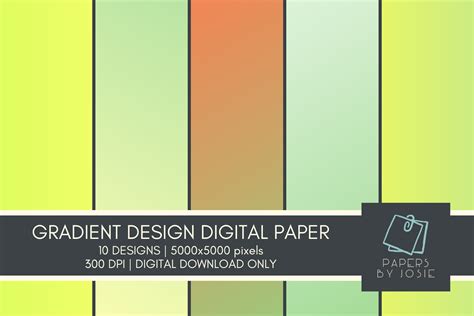 Gradient Design Digital Paper Graphic by papersbyjosie · Creative Fabrica