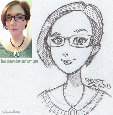 50 Beautiful Photo to Cartoon Drawings by Robert Dejesus