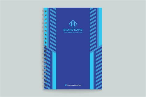 Blue color notebook cover design 26325069 Vector Art at Vecteezy