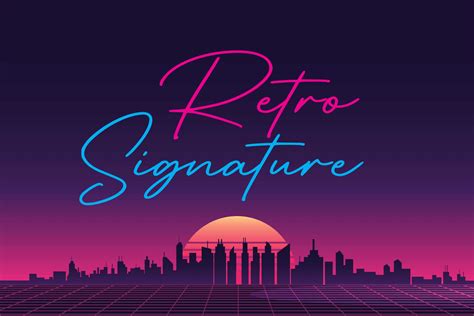 Retro Signature Font by Sigit Dwipa · Creative Fabrica