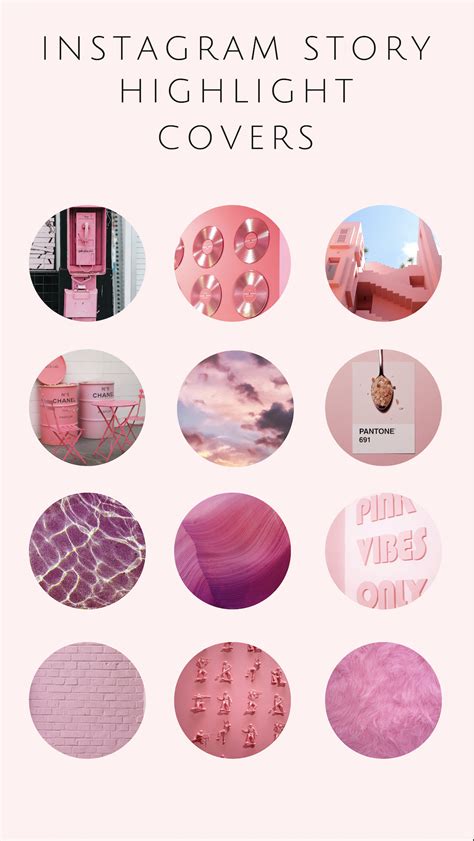 Pink Aesthetic Instagram Story Highlight Covers | Etsy