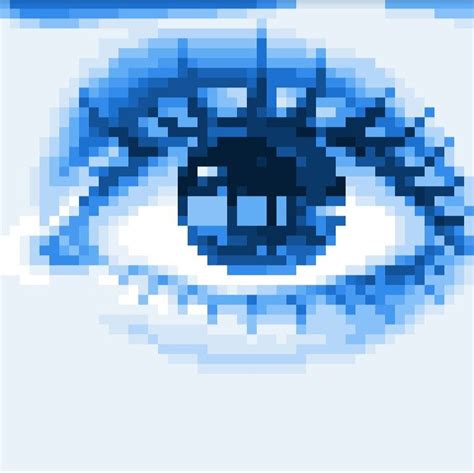 48x48 Blue eye | Easy pixel art, Pixel art, Pixel art grid