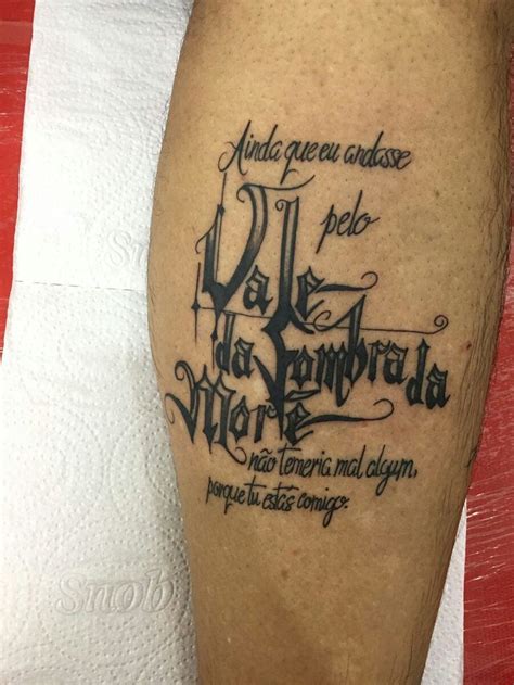 Salmo 23:4 | Salmo tatuagem, Tatuagem de frases religiosas, Escritas para tatuagem