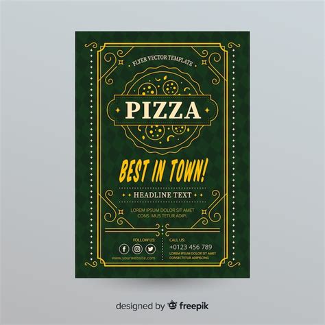 Pizza flyer template | Free Vector