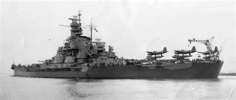 Massive, mighty U.S.S. SOUTH DAKOTA departs Philadelphia for shakedown exercises on 4 June 1942 ...