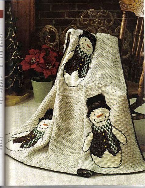 Country Snowman Afghan | Afghan crochet patterns, Crochet afghan, Christmas crochet patterns