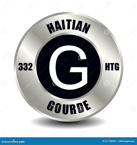 Haitian Gourde Coin Icon, Currency Of Haiti Cartoon Vector ...