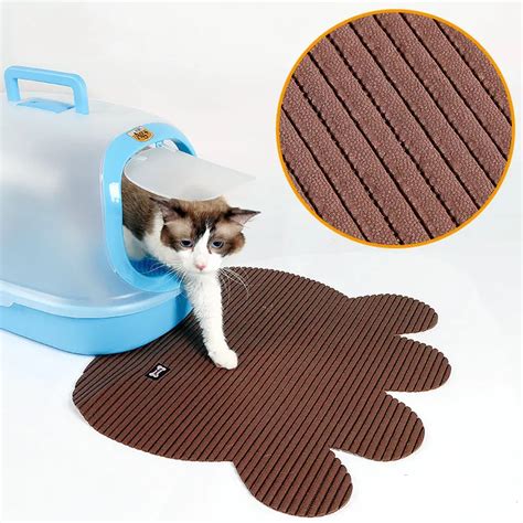 Pet Cat Litter Mat Puppy Kitty Dish Feeding Bowl Floor EVA foam Litter trapper soft mats with ...