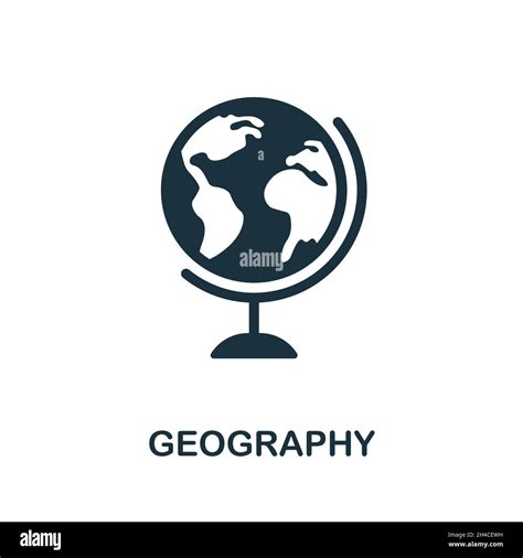 Geography icon. Monochrome sign from school education collection. Creative Geography icon ...