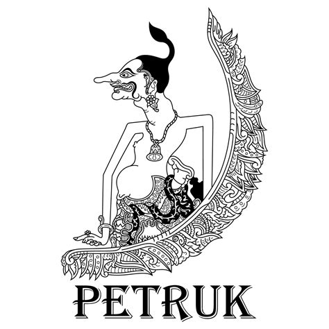 Wayang kulit petruk line art 11862277 Vector Art at Vecteezy